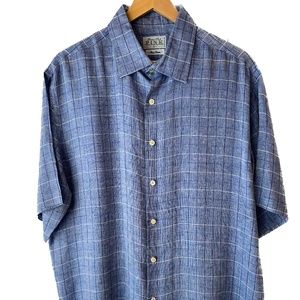 Men's Short Sleeve Linen Shirt by Thomas Pink